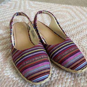 colorful slip on espadrilles